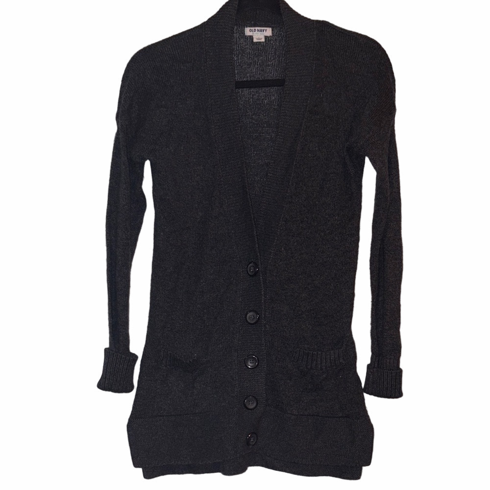 Old Navy Charcoal Cardigan Sweater | EUC | Sz S